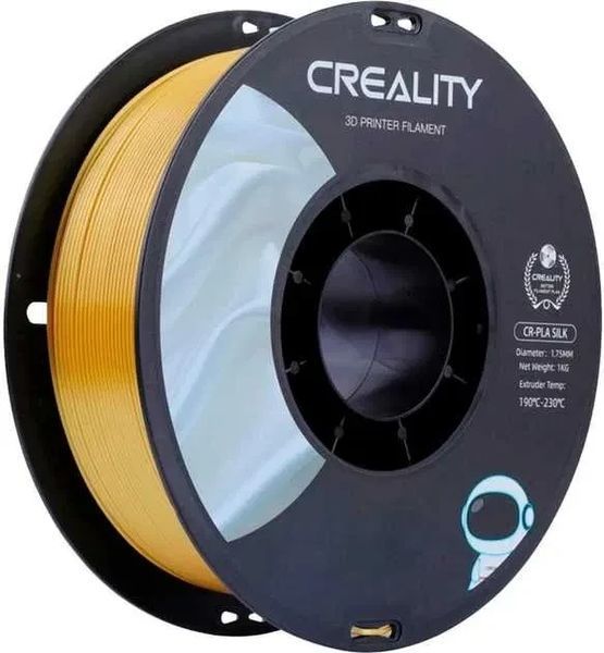 PLA-пластик 1.75 мм 1 кг Gold Creality Filament для 3D принтера шовковий блиск T7813K фото