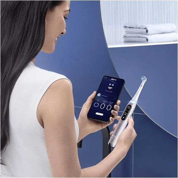 Електрична зубна щітка Oral-B iO Series 9N Rose Quartz, 7 інтелектуальних режимів + кейс T3113 фото