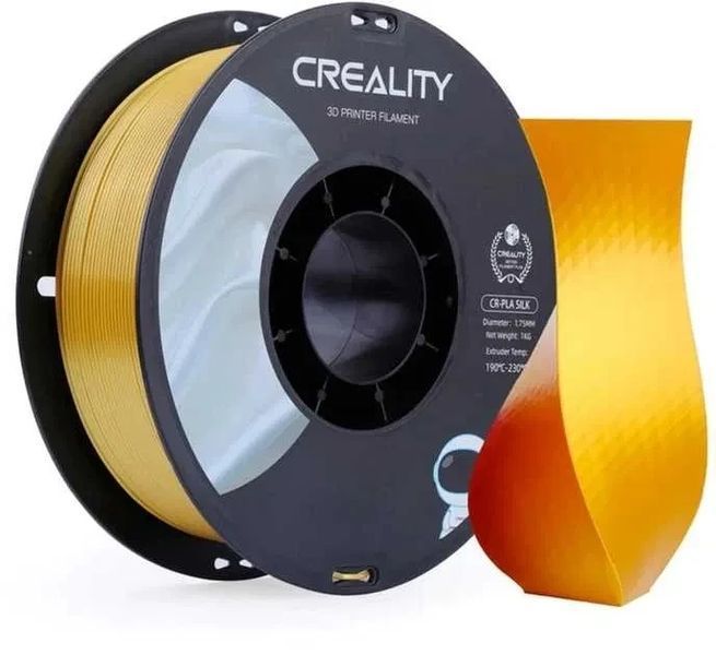 PLA-пластик 1.75 мм 1 кг Gold Creality Filament для 3D принтера шовковий блиск T7813K фото