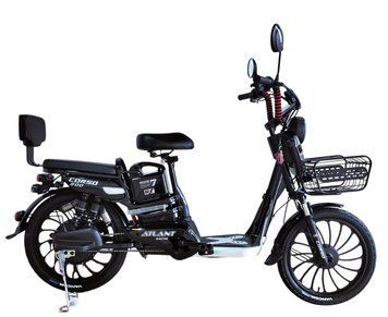 Corso "Atlant" 20" дюймов TL-32966 рама стальная, двигатель 800W, аккумулятор 48V20AH, корзина, в коробке Black Электровелосипед T7839D фото