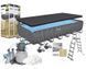 Bestway 561KG 732x366x132см Каркасний басейн + пісочний фільтр + насос + сходи + тент T6722T фото 1