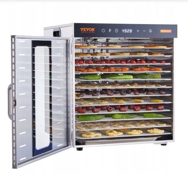 Vevor SS10X 1000 Вт Дегідратор сушарка для фруктів овочів м'яса грибів T2322R фото