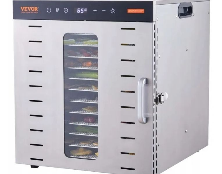 Vevor SS10X 1000 Вт Дегідратор сушарка для фруктів овочів м'яса грибів T2322R фото