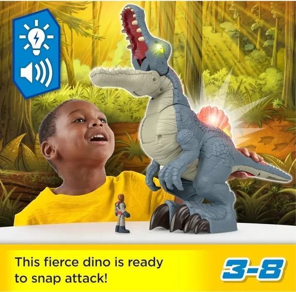 Jurassic World Fisher-Price Спинозавр Світ Юрського періоду Ігрова фігурка динозавра T8977K фото