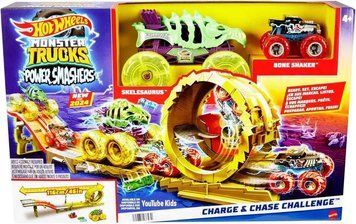 Hot Wheels Monster Trucks Power smashers Заряжай и преследуй Игровой набор T4399B фото