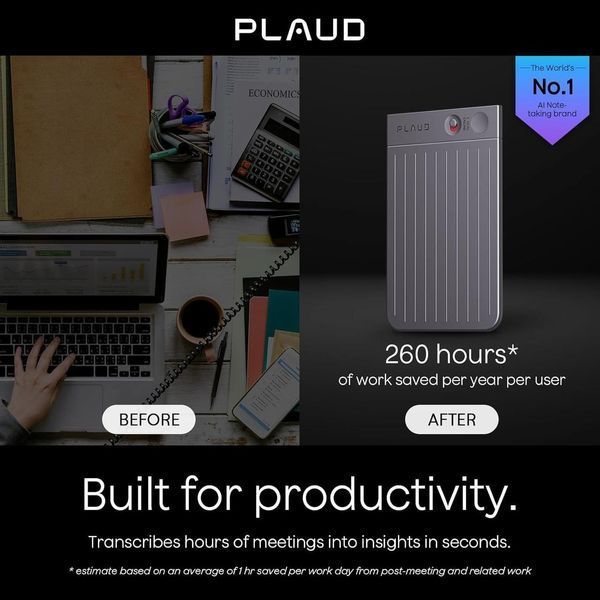 PLAUD Note ChatGPT Empowered AI Voice Navy Blue (NB-100-BL) Цифровий диктофон T7788V фото