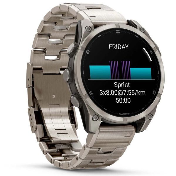 Garmin Fenix 8 47 mm AMOLED Sapphire Titanium with Vented titanium bracelet 010-02904-40 Розумний годинник T2889K фото