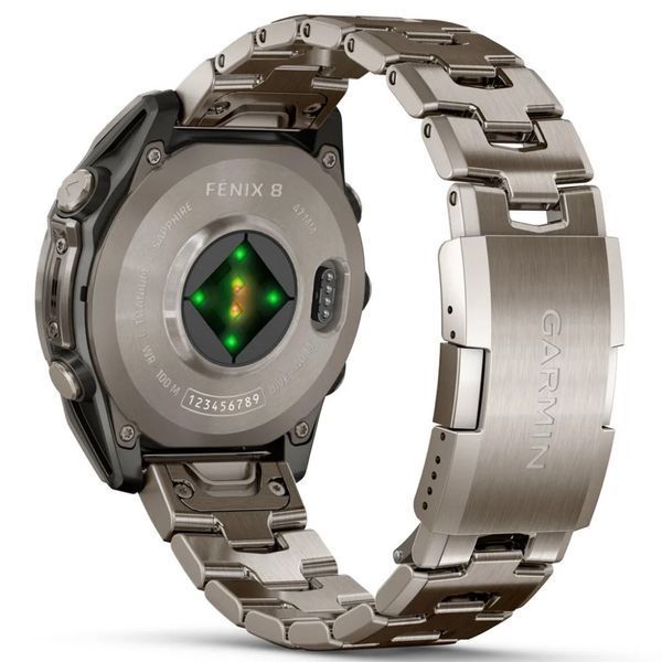 Garmin Fenix 8 47 mm AMOLED Sapphire Titanium with Vented titanium bracelet 010-02904-40 Розумний годинник T2889K фото