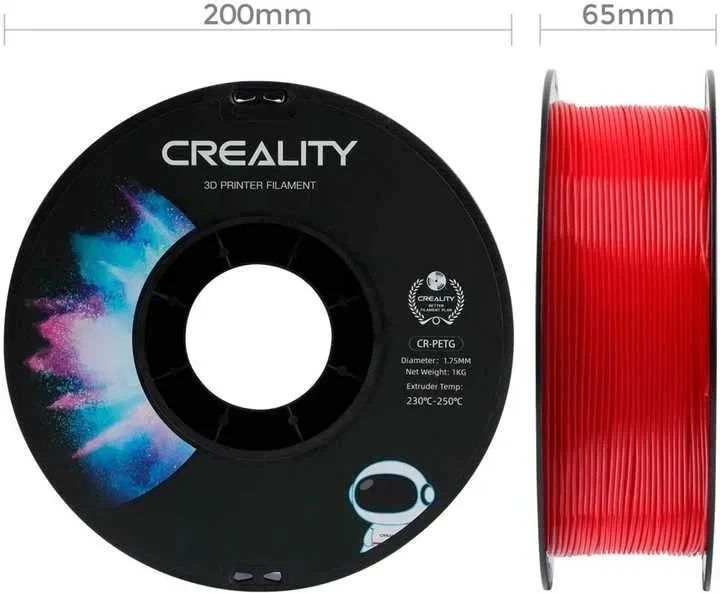 PET-G пластик 1.75 мм 1 кг CREALITY FILAMENT для 3D принтера Red T7153K фото
