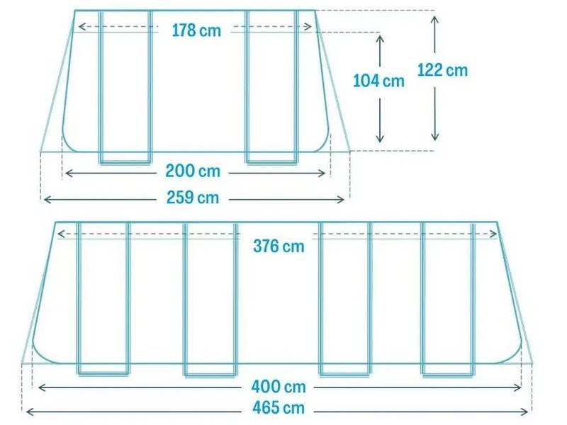 Intex 26790 400х200х122 см Каркасний басейн T1399L фото