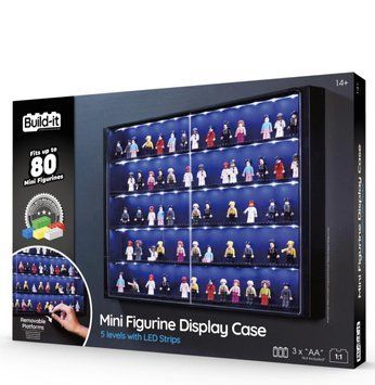 Вітрина для мініфігурок LEGO світлодіодне підсвічування 5 рівнів T2033K фото
