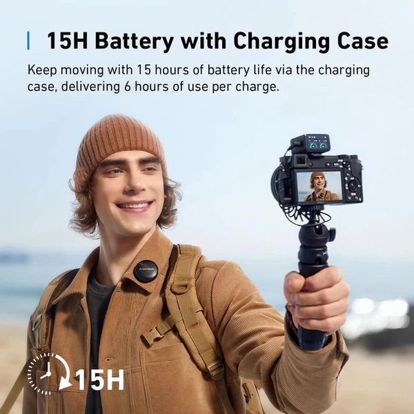 Anker AnkerWork M650 (2 TX + 1 RX) Combo Black Беспроводной петличный микрофон T2460V фото