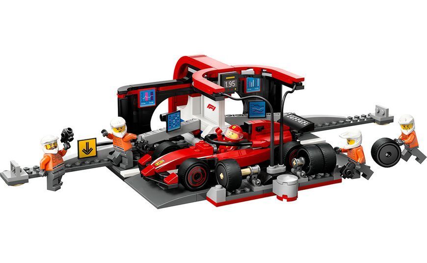 Конструктор LEGO City Піт-стоп та піт-екіпаж F1 з болідом Ferrari (60443) T1287K фото