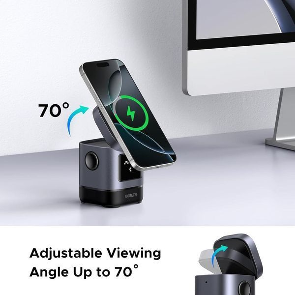 UGREEN UNO 15W Qi2 MagSafe Charging Station (35569) Док-станція T0945V фото