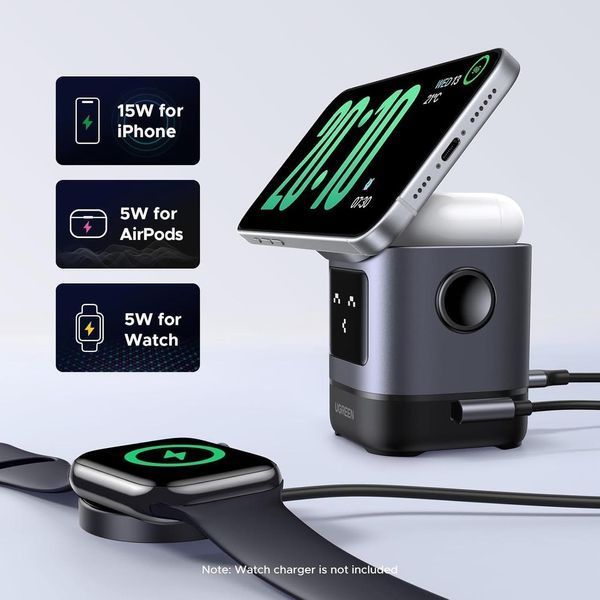 UGREEN UNO 15W Qi2 MagSafe Charging Station (35569) Док-станція T0945V фото