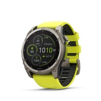 Garmin Fenix 8 Solar 51mm Sapphire Titanium With An Amp Yellow and Graphite Silicone Band 010-02907-21 T2322K фото