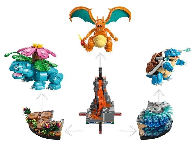 Конструктор LEGO Pok&eacute;mon Покемоны Венузавр, Чаризард и Бластойз (72153) T3371K фото