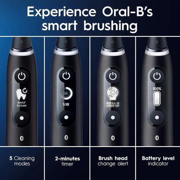 Oral-B iO Series 7 Special Edition Duo Pack Black Onyx & Purple Amethyst Набор электрических зубных щеток T7555V фото