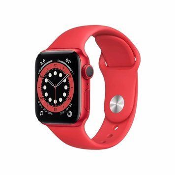 Apple Watch 7 45 Red Aluminium Case with Red Sport Band LTE (MKJU3) Умные часы T9819K фото