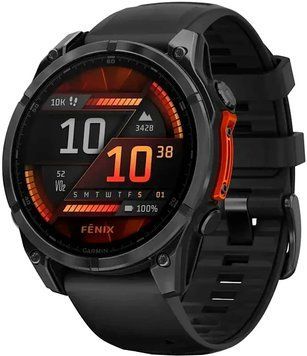 Garmin Fenix 8 47mm AMOLED Slate Gray with Black Silicone Band (010-02904-00/09) Умные часы T4149K фото