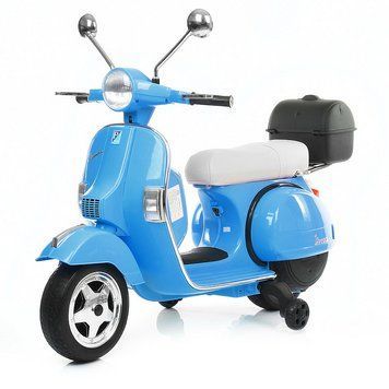 Bambi M 4939EL VESPA Blue Дитячий електромотоцикл ретро скутер T5938L фото