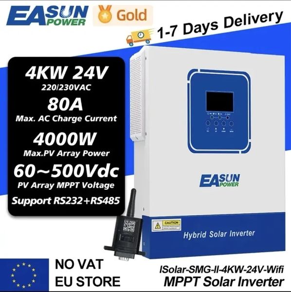 Гібридний інвертор Easun Power 4квт(Solar-SMG-II-4KW-24V-Wifi) T1236K фото