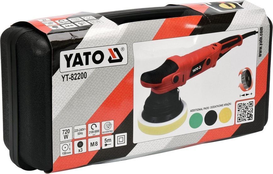 YATO YT-82200 Полірувальна ексцентрикова шліфувальна машина T3211D фото