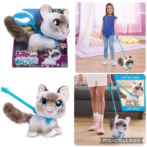Котёнок на поводке Wag-a-lots FurReal Friends Интерактивная игрушка T7971K фото