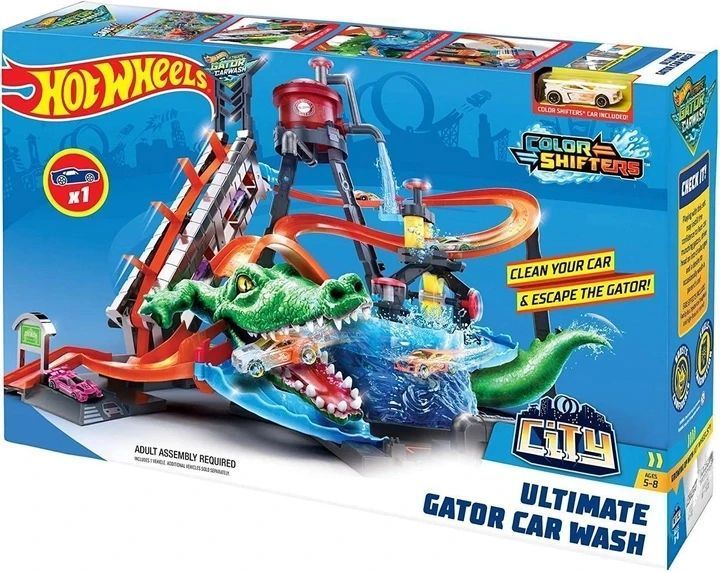 Hot Wheels FTB67 Ultimate Gator Car Wash Playset Ігровий набір Водонапірна башта T2986K фото