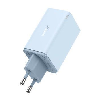 Baseus GaN 65w blue + 100w кабель CCGAN65E6 Зарядний пристрій T3342K фото