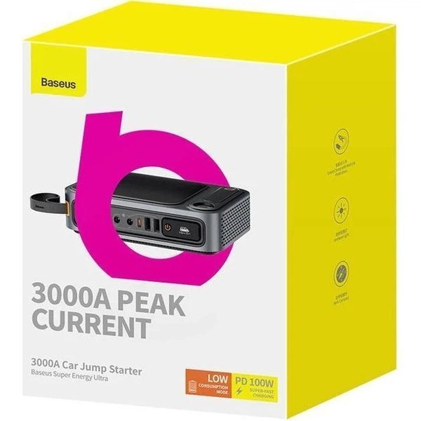 Baseus Super Energy Ultra Jump Starter 26800mAh 3000A Type-C PD100W (C00251400111-00) Пуско зарядний пристрій + павербанк T9966A фото