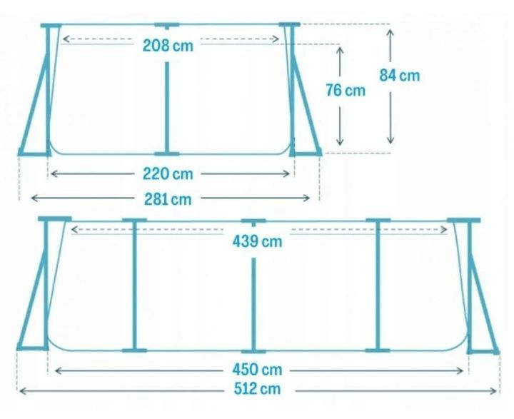 Intex 28274 450х220х84 см Каркасний басейн T8415L фото