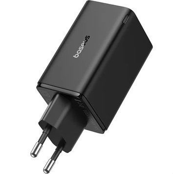 Baseus GaN 65w black + 100w кабель CCGAN65E6 Зарядний пристрій T3342K фото