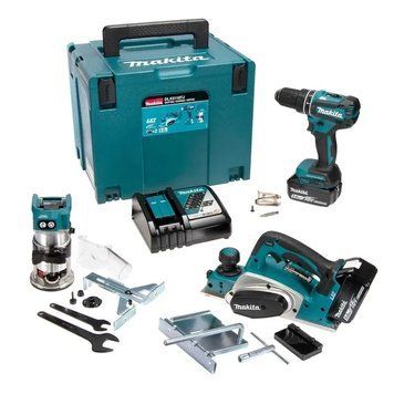 Makita DLX3116TJ 18V (DRT50, DHP485, DKP180+MAKPAC) Набор аккумуляторных инструментов комплект T5729E фото