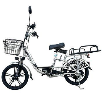 MINAKO PRO 18" 600W хром з розкладним сидінням - багажником Li-ion 48V 18Ah Електровелосипед T1219A фото