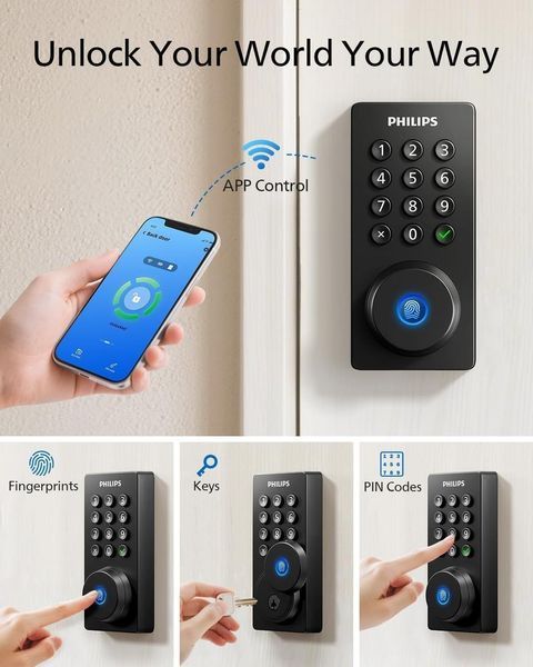 Philips Wi-Fi Door Lock (DDL242X-1HW) Умный звонок T9856V фото