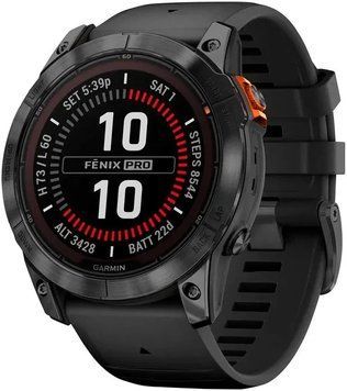 Garmin Fenix 7X Pro Solar Slate Grey Black Band 010-02778-01 Умные часы T5412K фото
