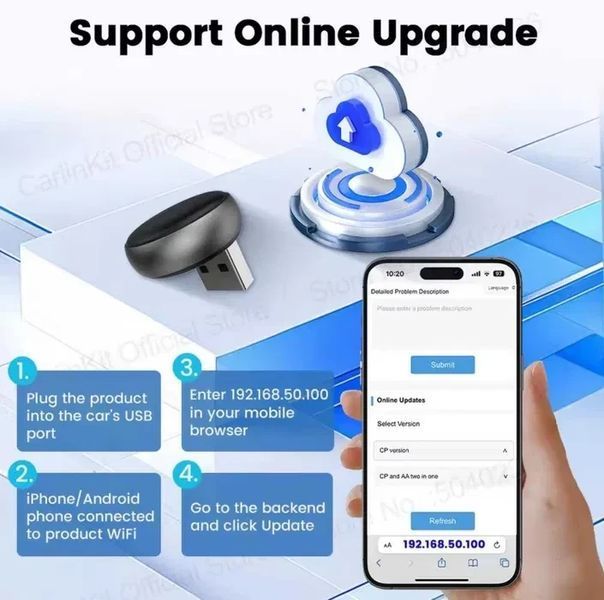 Carlinkit Mini Ultra 3 2AIR Адаптер для беспроводного подключения смартфона T1962K фото