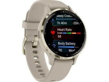 Garmin Venu 3S Soft Gold S. Steel Bezel w. French Gray Case and S. Band 010-02785-42 Умные часы T3630K фото