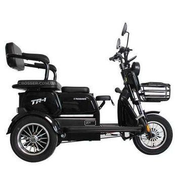 Crosser TR1 PRO LFP (Мотор 1500ВТ, 76.8V 30AH LiFePO4 акб) Black Электроскутер трехколесный T3170D фото