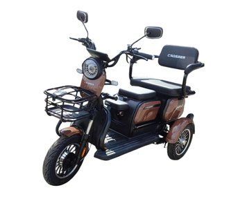 Crosser TR1 PRO LFP (Мотор 1500ВТ, 76.8V 30AH LiFePO4 акб) Brown Электроскутер трехколесный T3170D фото