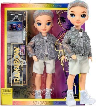 Rainbow High 5 серия Aidan Russel Purple Boy Мальчик Эйден Рассел Кукла T8712K фото