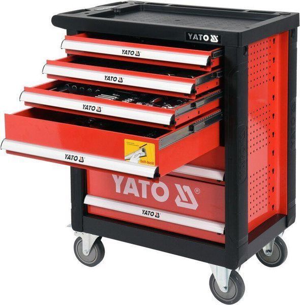 YATO YT-55307 185 предметов Инструментальная тележка на колёсах с инструментами T9249K фото