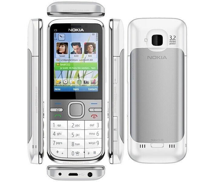 Nokia C5 кнопочный мобильный телефон (оригинал) White 1050 мАч T1069 фото