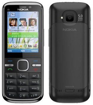 Мобільний телефон Nokia C5 (оригінал) Black 1050 мАч T1070 фото