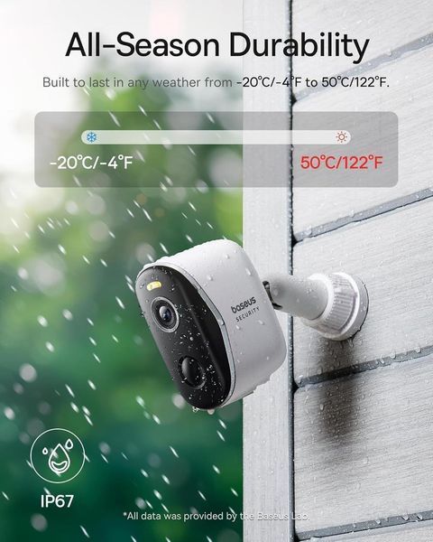 Baseus Security N1 Plus Outdoor Camera 2K 2-Cam Kit White IP-камера відеоспостереження T7144V фото