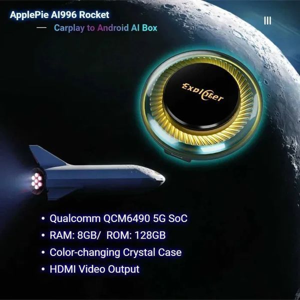 CarPlay ApplePie iHeyLinkit Rocket UX999 Адаптер для бездротового Qualcomm 6490 T7692K фото