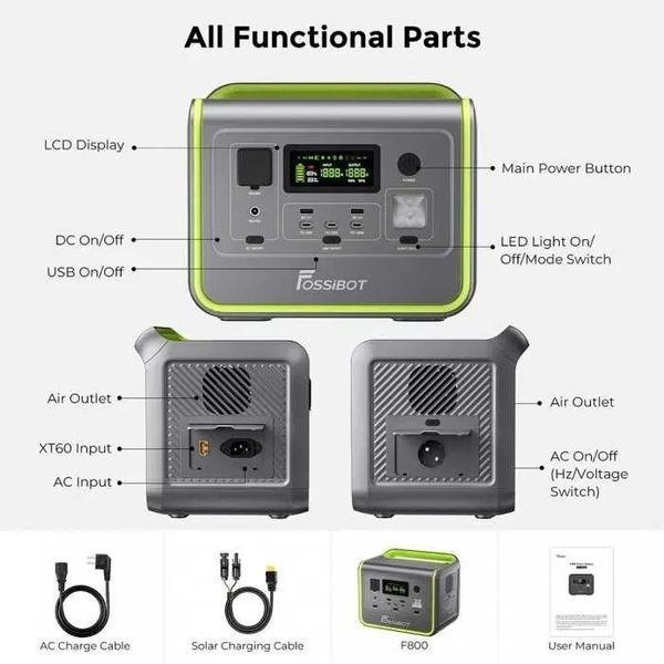 FOSSiBOT F800 Портативная зарядная станция 800W T5230K фото