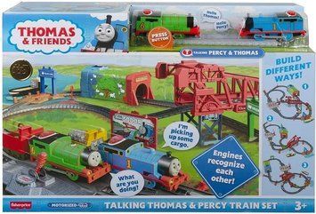 Thomas & Friends Talking Thomas & Percy Train Set Fisher-Price Железная дорога Игровой набор T9278K фото