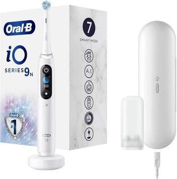 Электрическая зубная щетка Braun Oral-B iO Series 9N White Alabaster T2953K фото